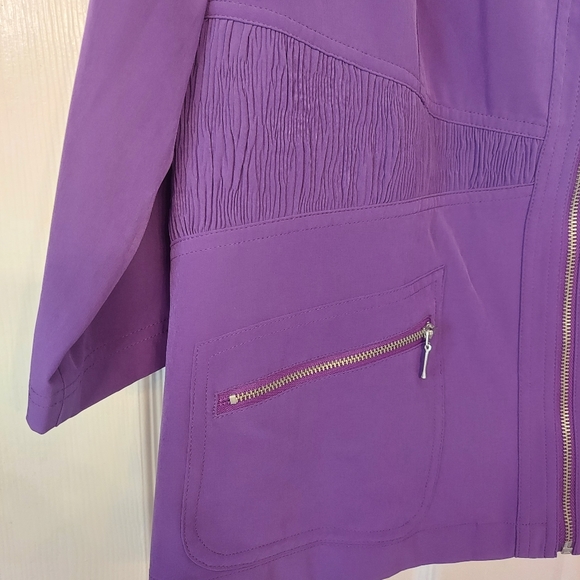 Zenergy Chicos Womens Athletic jacket coat size XL 3 zip up Purple lightweight - Picture 5 of 9